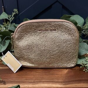 Michael Kors Metallic Gold Cosmetic Bag